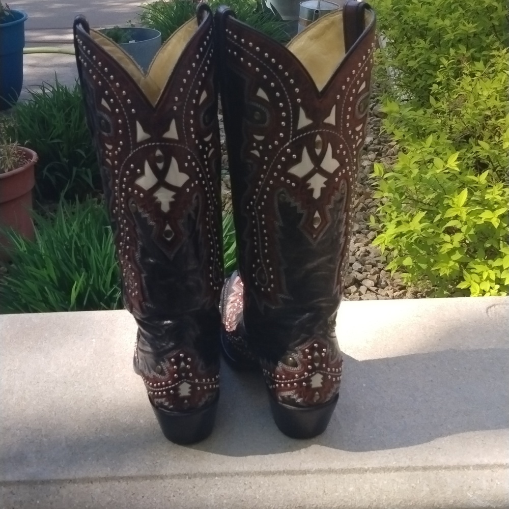 Corral boots black and red studded size 9 - Picture 6 of 13